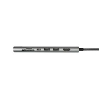 Xtorm Worx Adapter Usb-c Hub 7-in-1 (Pleciony Kabel) Szary