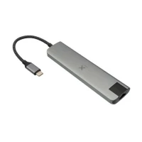Xtorm Worx Adapter Usb-c Hub 7-in-1 (Pleciony Kabel) Szary
