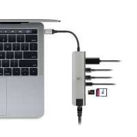 Xtorm Worx Adapter Usb-c Hub 7-in-1 (Pleciony Kabel) Szary