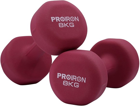 Zestaw hantle gumowane Proiron 2x8kg