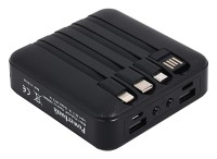 Powerbank Patona Pocket 4C 10000mAh z 4 zintegrowanymi kablami do ładowania USB micro-USB USB C Lightning