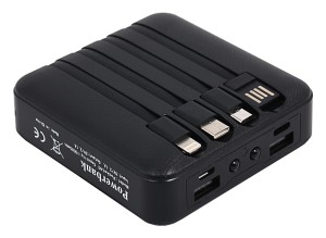 Powerbank Patona Pocket 4C 10000mAh z 4 zintegrowanymi kablami do ładowania USB micro-USB USB C Lightning