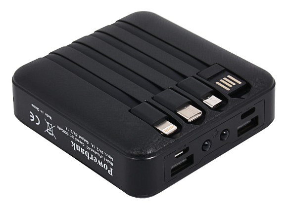 Powerbank Patona Pocket 4C 10000mAh z 4 zintegrowanymi kablami do ładowania USB micro-USB USB C Lightning