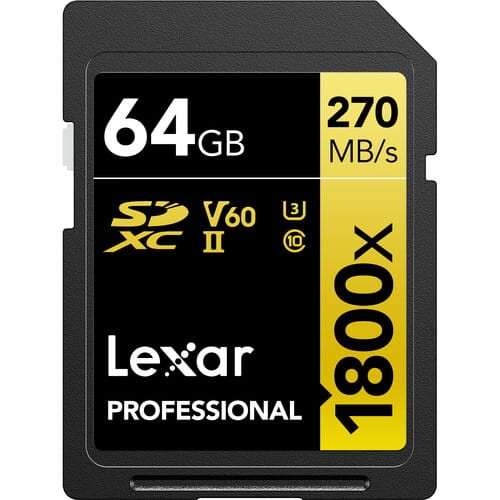 Karta Lexar Professional 1800x 64GB SDXC UHS-II W 270MB/s R 180MB/s