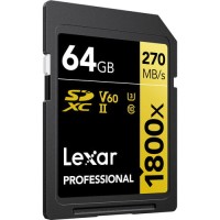 Karta Lexar Professional 1800x 64GB SDXC UHS-II W 270MB/s R 180MB/s