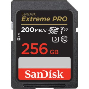 Karta pamięci Sandisk SDXC 256GB Extreme Pro 200/140MB/s V30 UHS-I U3 4K (SDSDXXD-256G-GN4IN)