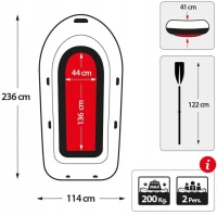 Ponton Intex Challenger 2 + wiosła i pompka