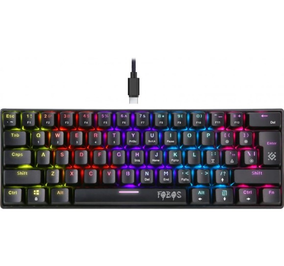 Bezprzewodowa klawiatura mechaniczna Defender Fobos GK-011 BT Rainbow