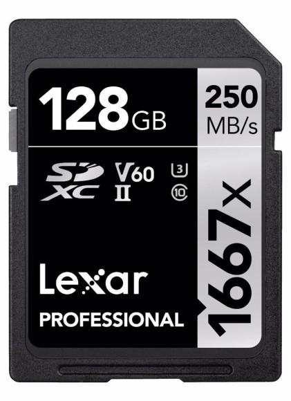 2x Karta Lexar SDXC Professional 128GB 250MB/s V60 1667x 4K