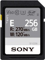  Karta pamięci Sony SDXC UHS-II 256 GB z serii E (U3) R: 270 MB/s W: 120 MB/s SF-E256/T1