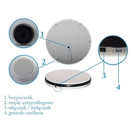 360 STÓŁ FOTOGRAFICZNY OBROTOWY 45 cm DO 60kg RTBL