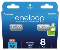 Akumulatorki AA / R6 Panasonic Eneloop 2000mAh BK-3MCDE/8BE - 8 sztuki (blister)