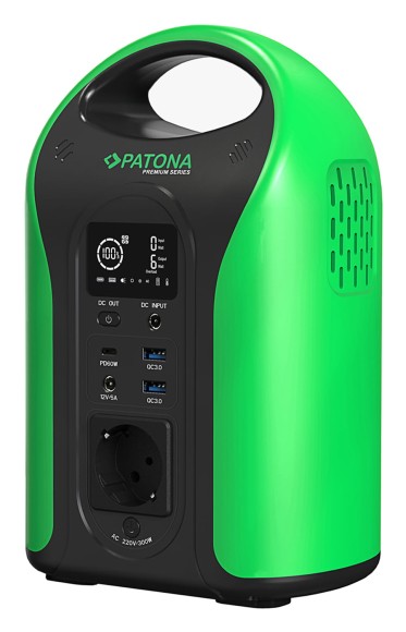 PATONA Premium Przenośna stacja zasilania 300W 283Wh + Rozkładany Panel Solarny 100W z wyjściem DC