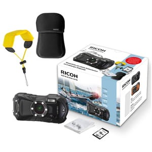 ZESTAW Aparat RICOH WG-80 + karta + etui + ściereczka Czarny