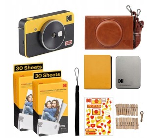 Kodak Mini Shot 2 żółty Retro ZESTAW