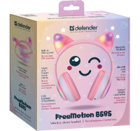 Słuchawki Defender Bluetooth Freemotion B585 LED różowe