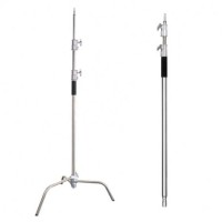 Stalowy statyw studyjny C-stand 330cm / trzpień 16mm z ramieniem 120cm