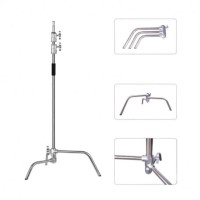 Stalowy statyw studyjny C-stand 330cm / trzpień 16mm z ramieniem 120cm