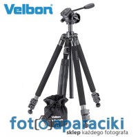 Statyw Velbon Sherpa Pro CF-537 + głowica Velbon FHD-52Q Carbonowy Video