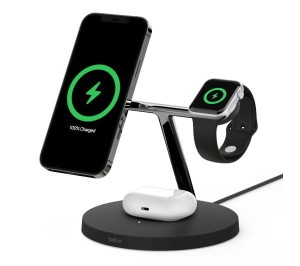 Ładowarka indukcyjna Belkin BoostCharge Pro 3w1 Wireless Charger with MagSafe 15W (czarny)