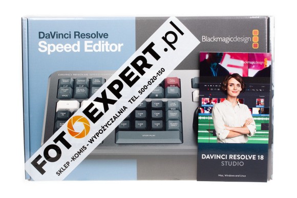 Klawiatura Blackmagic DaVinci Resolve Speed Editor + kod aktywacyjny DaVinci Resolve Studio 18 (2 stanowiska) - wysyłka 24H