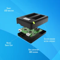 Ładowarka dwukanałowa Newell SDC-USB do akumulatorów AABAT-001 do GoPro