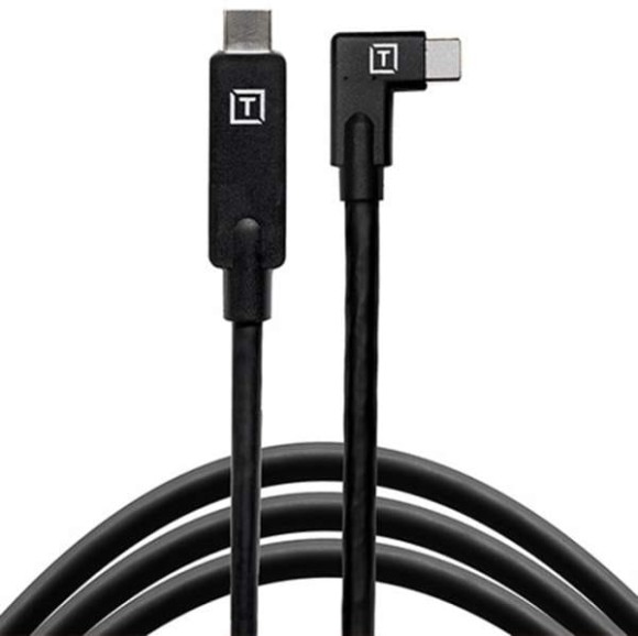 Przewód Tethertools TetherPro USB-C 4,6 m Right Angle czarny