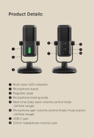 Mikrofon pojemnościowy Saramonic SR-MV2000 ze złączem USB do podcastów