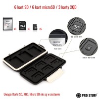 Etui na karty pamięci PRO STUFF 6 SD i 3 XQD