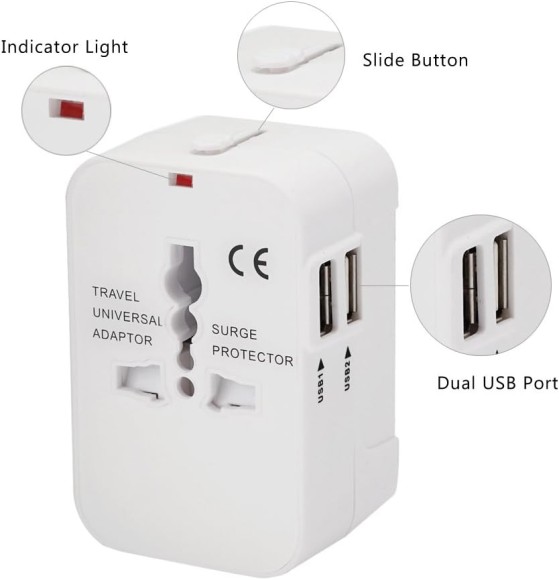 Uniwersalny adapter wtyczki, adapter podróżny HHT202