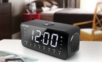 Radiobudzik Radio PLL FM podwójny Alarm brzęczek AUX USB MUSE M-192 CR