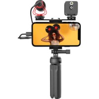 Zestaw Moza Mirfak MVK01 Vlogging KIT - mikrofon  lampa akcesoria, przejściówki USB-C - Lighting na minijack