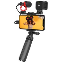 Zestaw Moza Mirfak MVK01 Vlogging KIT - mikrofon  lampa akcesoria, przejściówki USB-C - Lighting na minijack