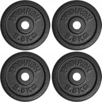 Proiron Zestaw obciążników 4x2.5 kg, czarny, lity żeliwny