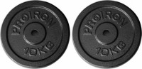Proiron Zestaw obciążników 2 x 10 kg, czarny, lity żeliwny 25mm otwór