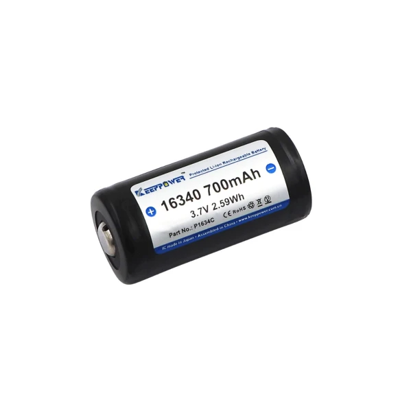 Akumulator KEEPPOWER ICR16340-70PCM 700mAh Li-ION CR123