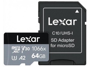 Karta pamięci microSDXC 64GB 1066x 160/70MB/s CL10 adapter