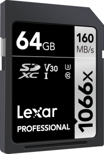 KARTA PAMIĘCI LEXAR PRO 1066X SDXC U3 (V30) UHS-I R160/W70 64GB