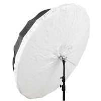 GlareOne Głęboki parasol 110cm srebrny z dyfuzorem