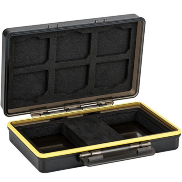 Etui JJC BC-3LPE6 na 2 baterie LP-E6 i karty 6x SD i czytnik kart