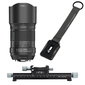 Zestaw do makro - Irix 150mm f/2.8  + szyna makro 180 + brelok