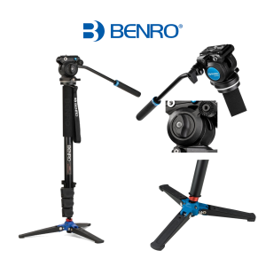 Monopod z głowicą i nóżkami Benro A38FDS2PRO + pokrowiec
