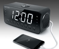 Radiobudzik Radio PLL FM podwójny Alarm brzęczek AUX USB MUSE M-192 CR