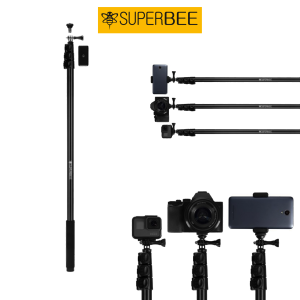 Ramię teleskopowe Superbee GEP300 do kamer sportowych, smartfonów i aparatów - 300 cm