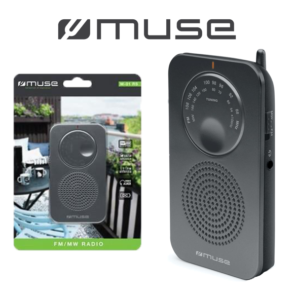 Radio na baterie FM Muse Pocket Radio M-01 RS
