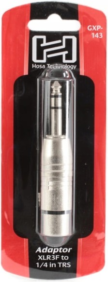 Hosa GXP-143 Adapter Gniazdo XLR3F – Wtyk TRS 1/4" duży jack