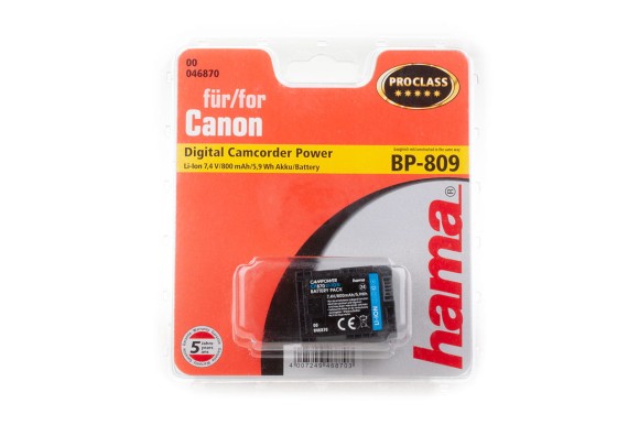 Akumulator Hama 7,4V/800mAh Canon BP-809