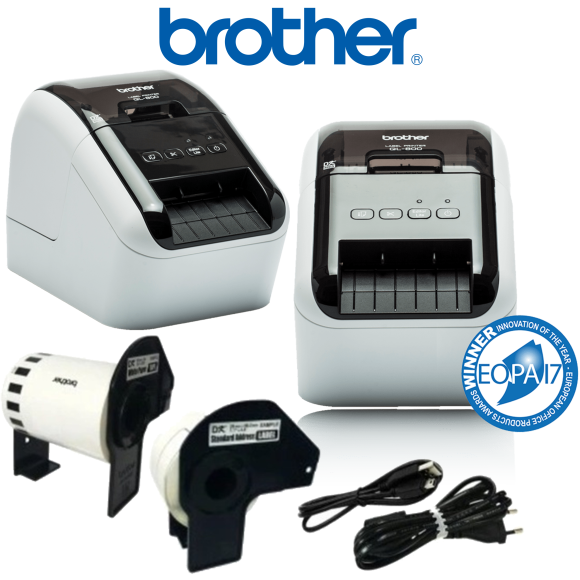 Drukarka Brother QL-800 dwa kolory + 2 taśmy DK