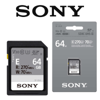  Karta pamięci Sony SDXC UHS-II 64 GB z serii E (U3) R: 270 MB/s W: 70 MB/s  SF-E64/T1