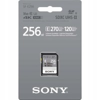  Karta pamięci Sony SDXC UHS-II 256 GB z serii E (U3) R: 270 MB/s W: 120 MB/s SF-E256/T1